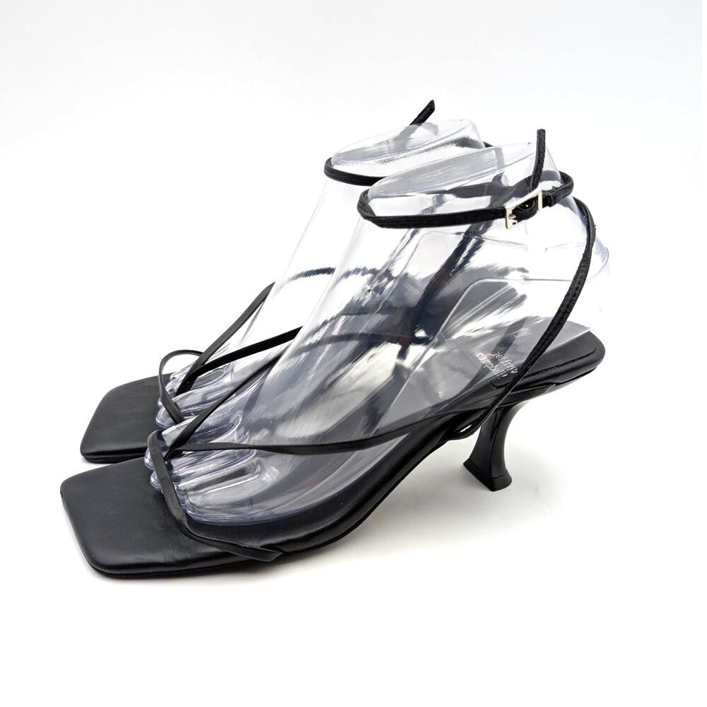 Jeffrey Campbell Fluxx Kitten Heel Sandals Women's Black Size US8 EU38.5